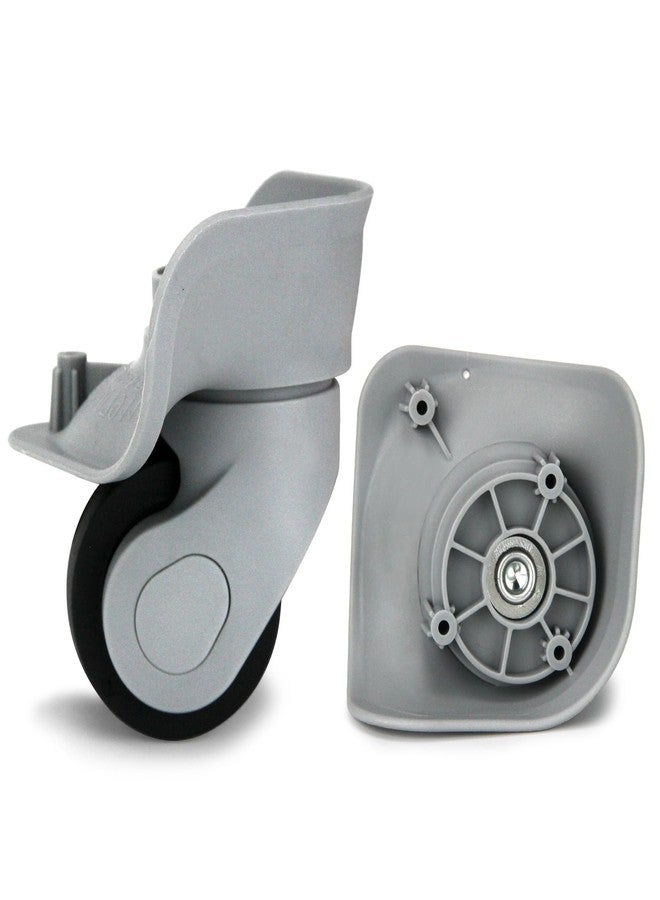 Ech.Apr Luggage Wheel Replacement - 1 Pair Quiet Suitcase Wheels, Caster Repair Parts for Travel Luggage and Spinner Suitcases, S-Grey - Image 1